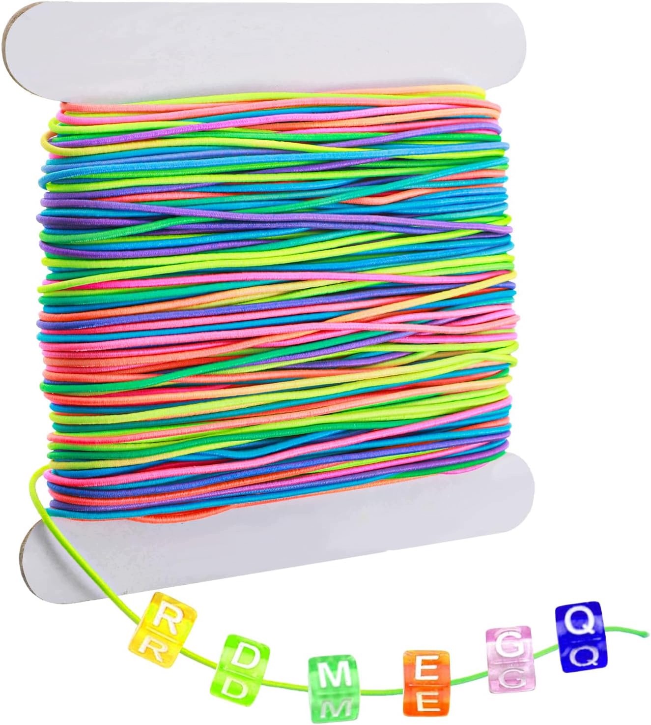 Elastická Šňůrka Na Náramky 50 M 1 MM Duhová Ruční Práce