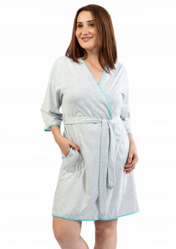 

Szlafrok damski bawełna cienki Vienetta 5XL Duży