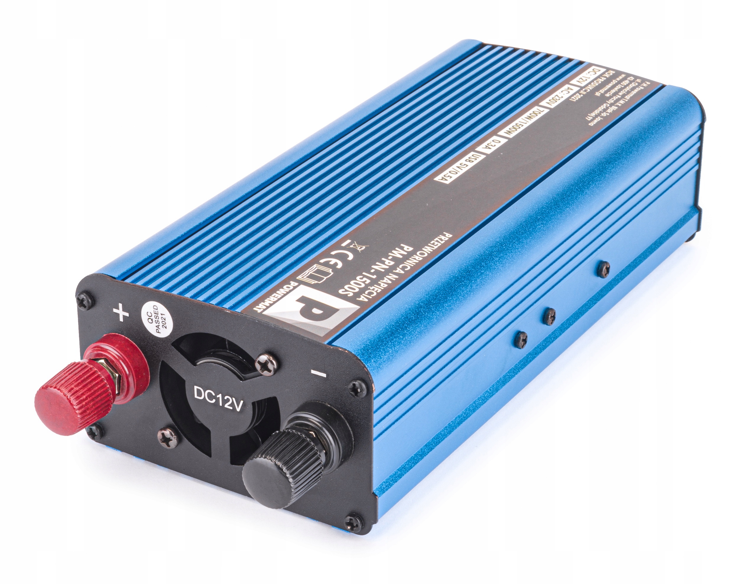 Przetwornica NAPIECIA Samochodowa 12V 230V 1500W Input voltage 12 V