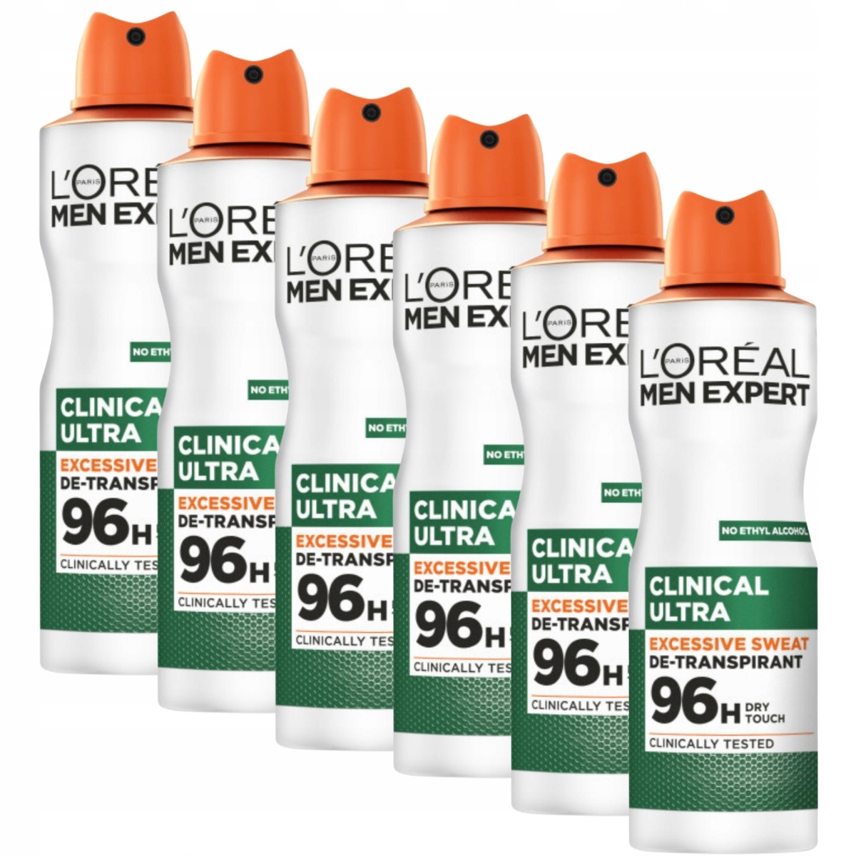 L'Oréal Paris Men Expert Clinical Ultra antiperspirant ve spreji 96H 6x150ml