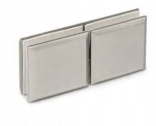 Spona PC402 sklo – sklo 180° Satén/Lesk