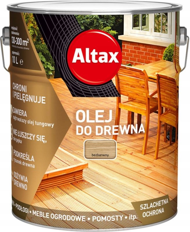Olej Do Drewna 10L Bezbarwny Altax