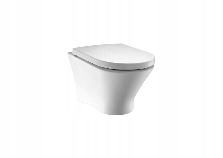 Miska Wc podwieszana Nexo Rimless 36 x 53,5 x 34,5 cm, biała Roca