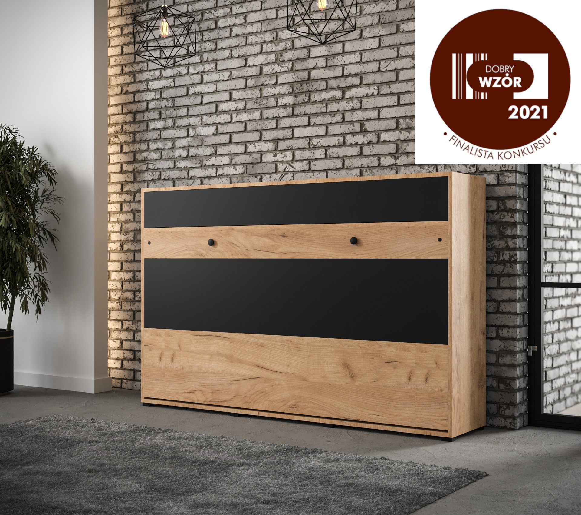 CASE loft black N#7 Półkotapczan poziomy 120 Marka inna