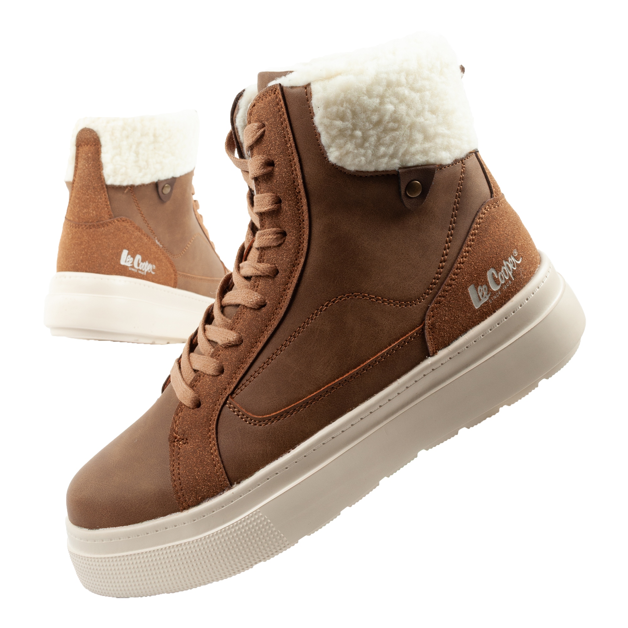 Dámské zimní boty kotníkové boty Lee Cooper vel. 37, zateplené, lehké kožíšky