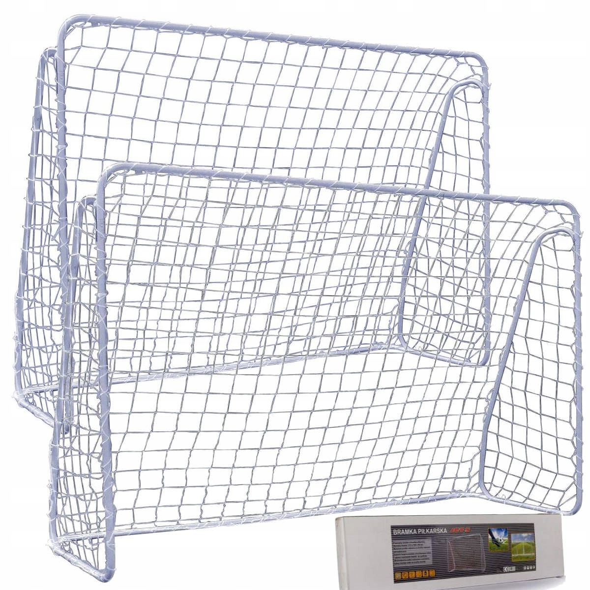 

2 Duże Metalowe Bramki 213cm Bramka Siatka Komplet