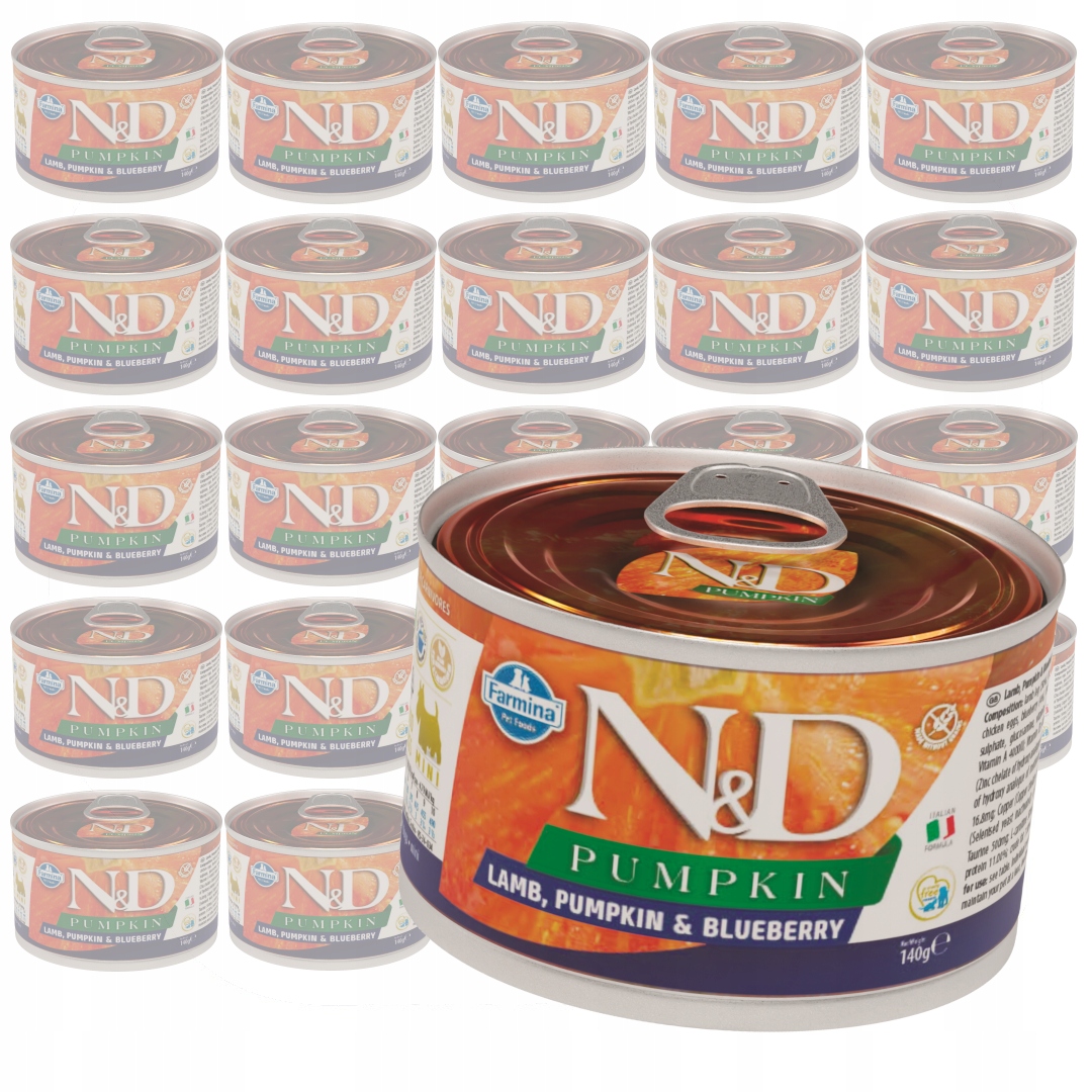 Levně Farmina N&d Pumpkin 24x140g Vlhké Krmivo pro psy s jehněčím masem a borůvkou