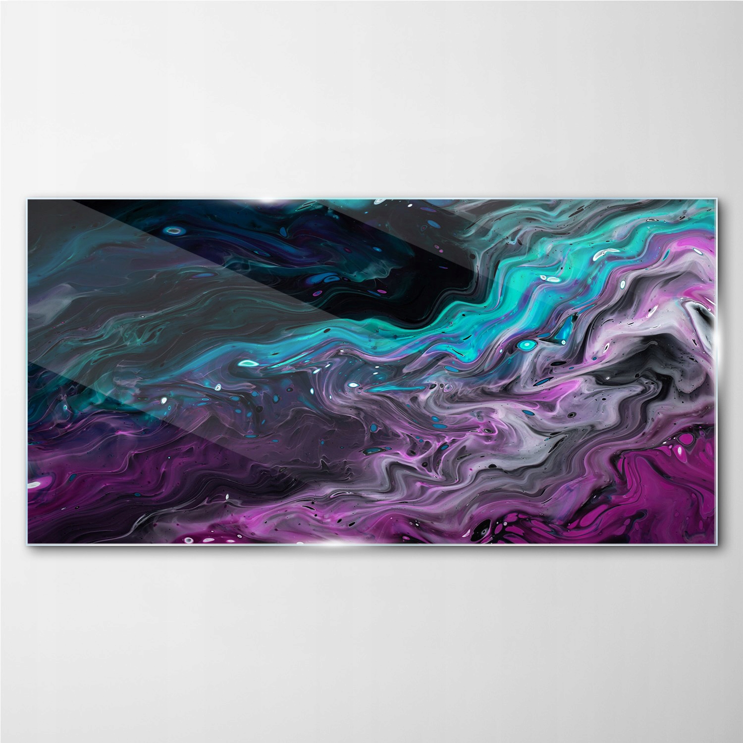 

Szklany obraz na ścianę Fale grafika 140x70 cm