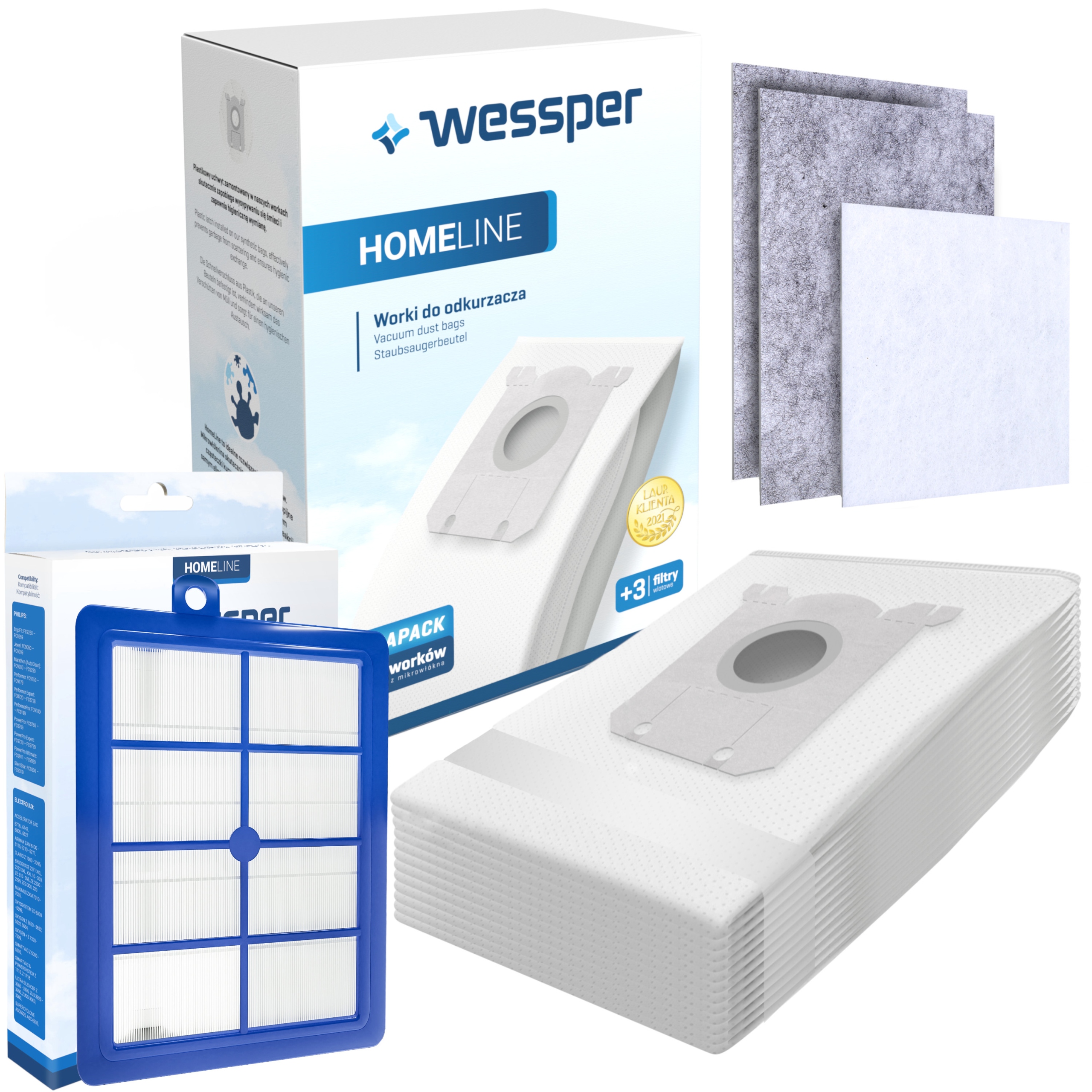 

12x Worki Do Odkurzacza Elektrolux Philips Filtr
