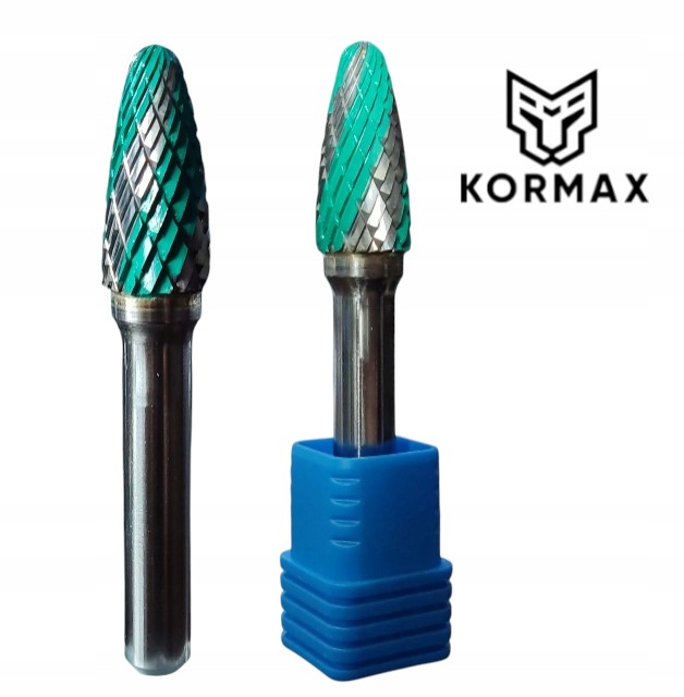 Fréza 12 mm rotační pilník Smíšený Zub 12x25 Úchop 8 mm z karbidu Kormax Vhm