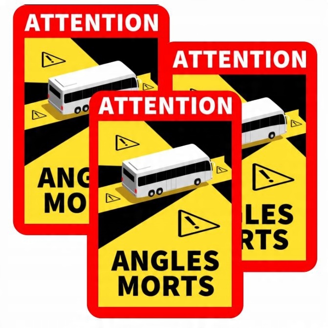 

Nalepka Angles Morts martwe pola Bus 3szt.