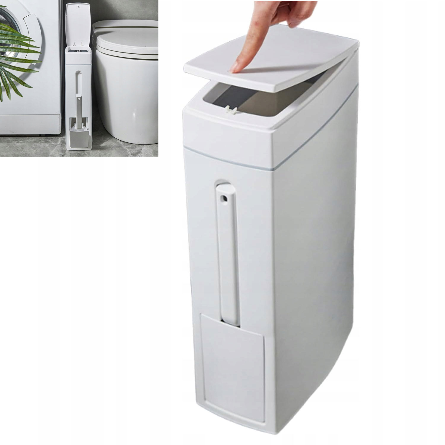 Odpadkový Koš Do Koupelny Úzký 4,5L Kombinovaný S Wc Kartáčem