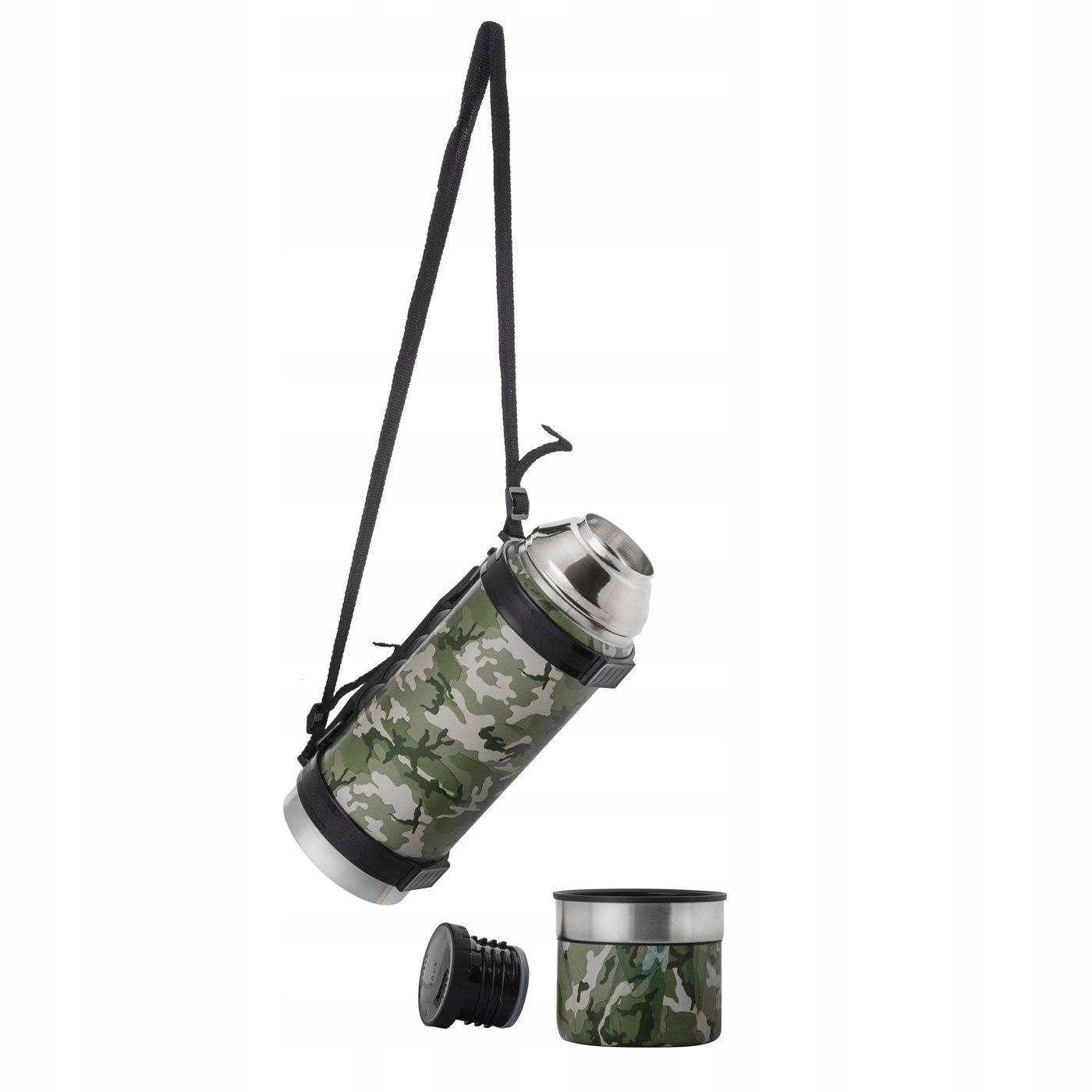 Termos nierdzewny duży z uchwytem Florina Moro 1 l Kolor zielony