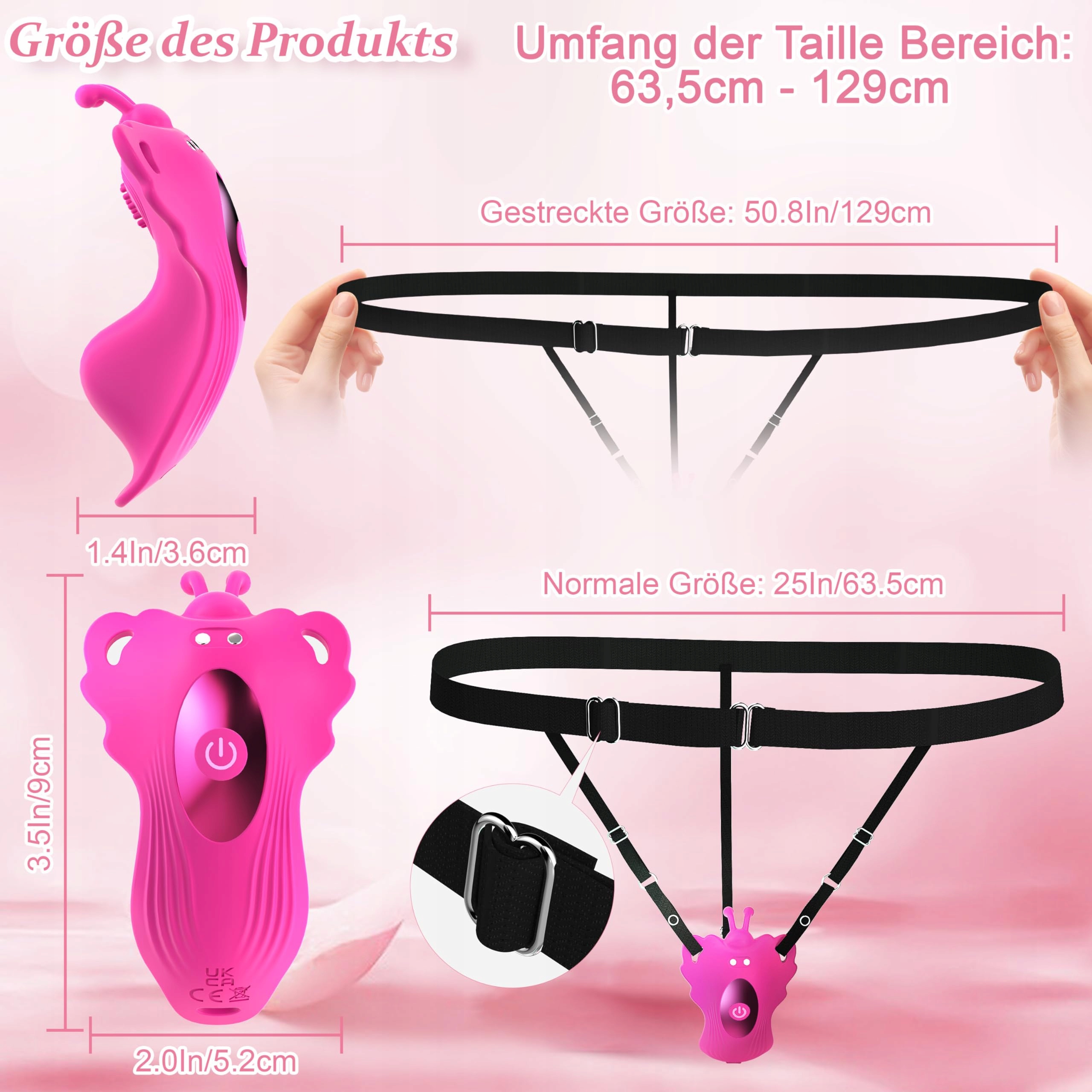 BUTTERFLY Wibrator Z Bielizną Zestaw Wibratorów Dla Kobiet Cichy 10 Trybów — miniatura 5