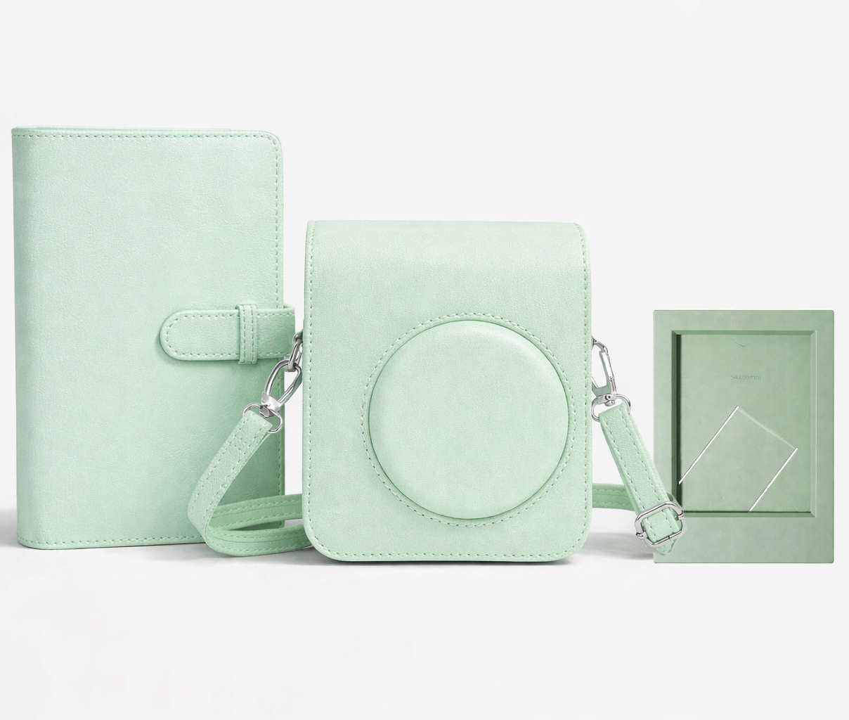 Zestaw Akcesoriów do Fujifilm Instax Mini 12, Album, Etui, Ramka, Zielony