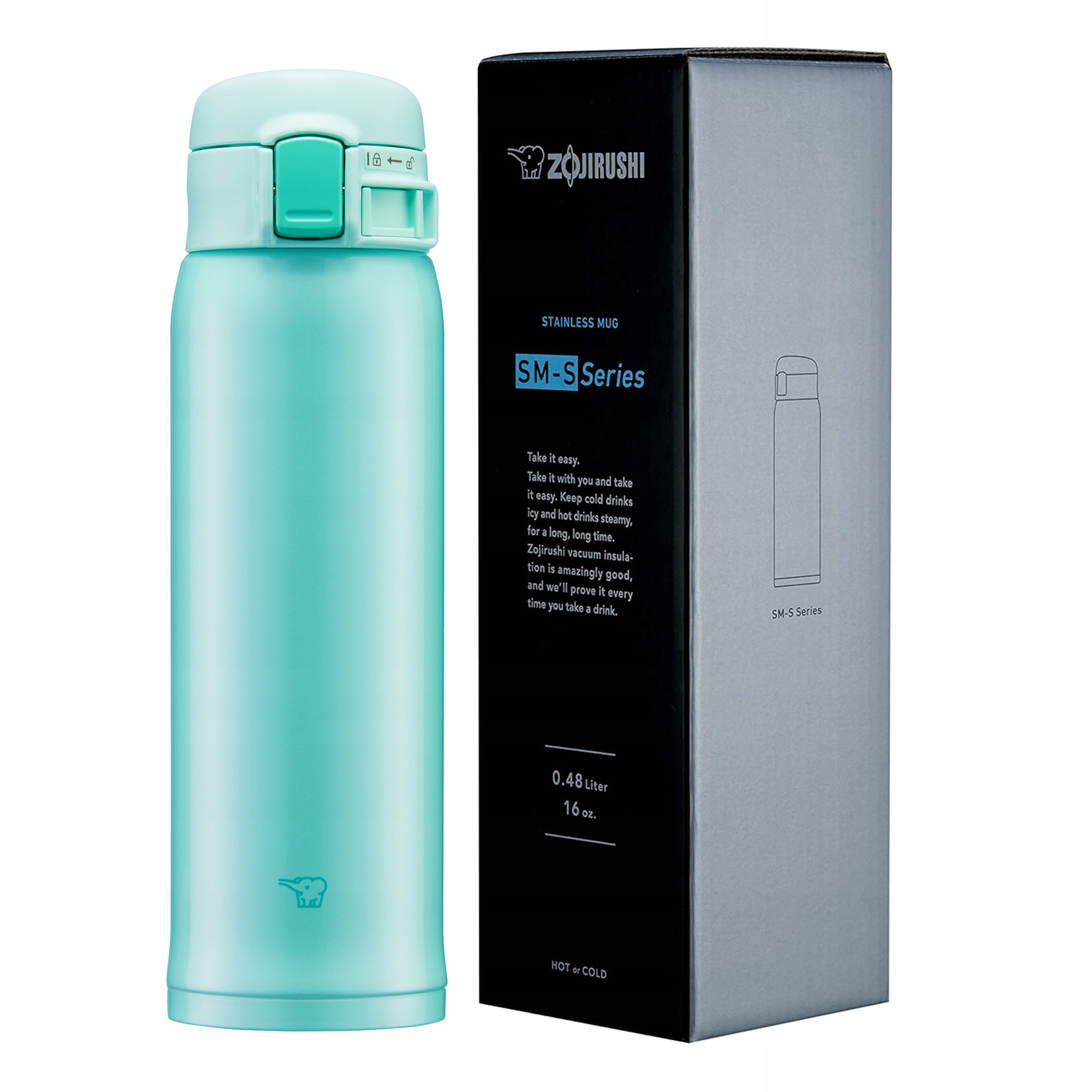 Termohrnek Zojirushi SM-SR48E-GP 480 ml mátový na kávu a čaj