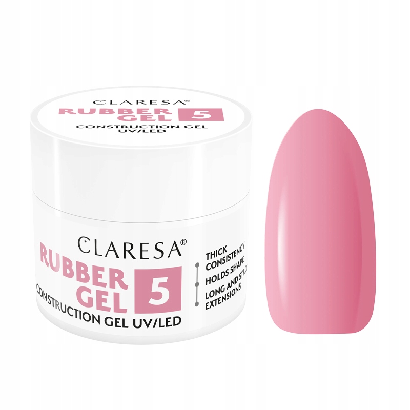Claresa Żel Budujący Do Paznokci Rubber Gel 45g 05 Różowy Stan opakowania oryginalne
