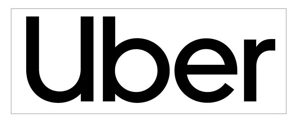 

oznaczenie Uber naklejki foliowe, białe tło