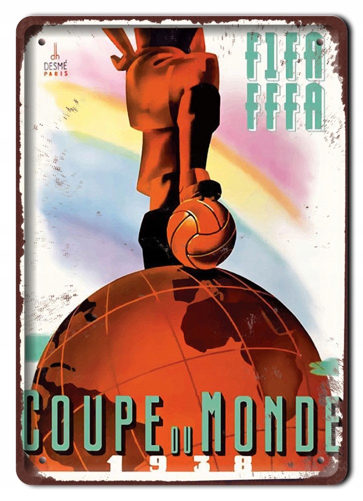 Mundial 1938 Metalowy Szyld Vintage Retro #09295