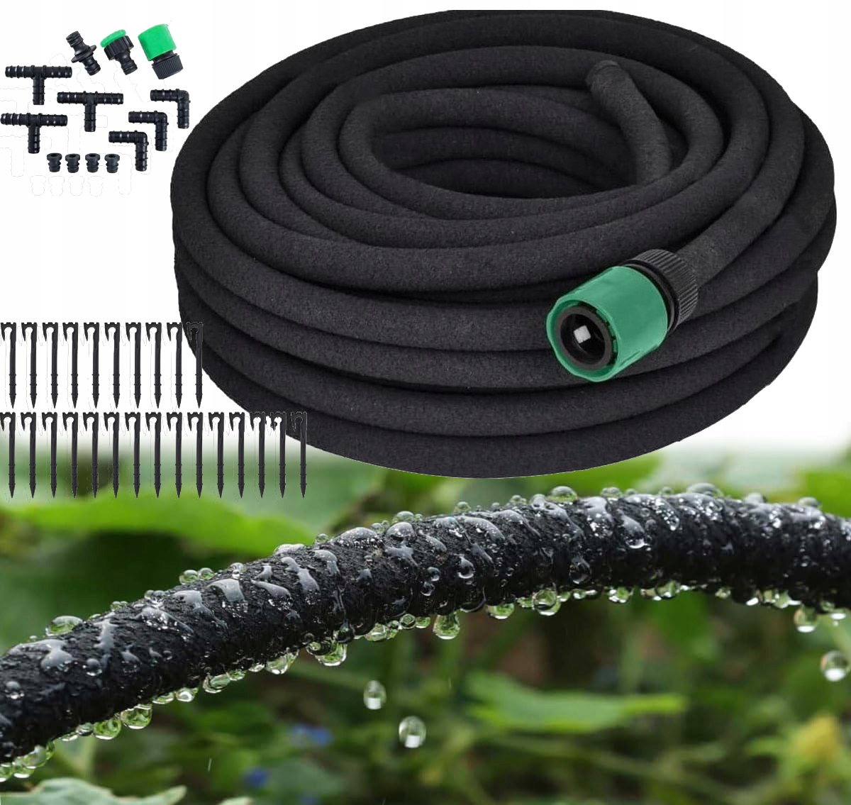Sada Kapková Závlaha Pro Kapkové Zavlažování S Kapkami Hadice 1/2 palce 50 M