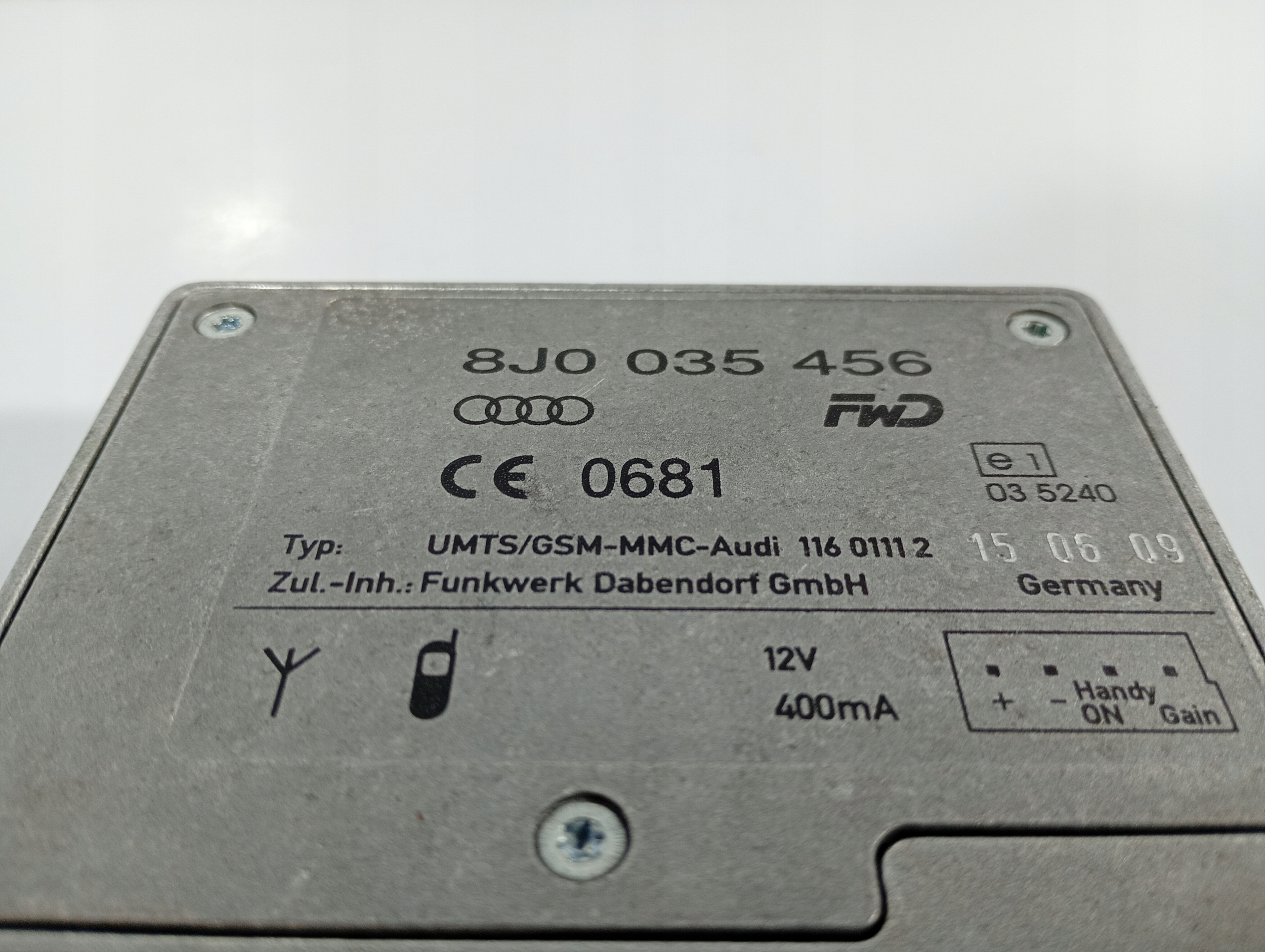 Audi A3 8P 03-12 amplifier ANTENY OE 8J0035456