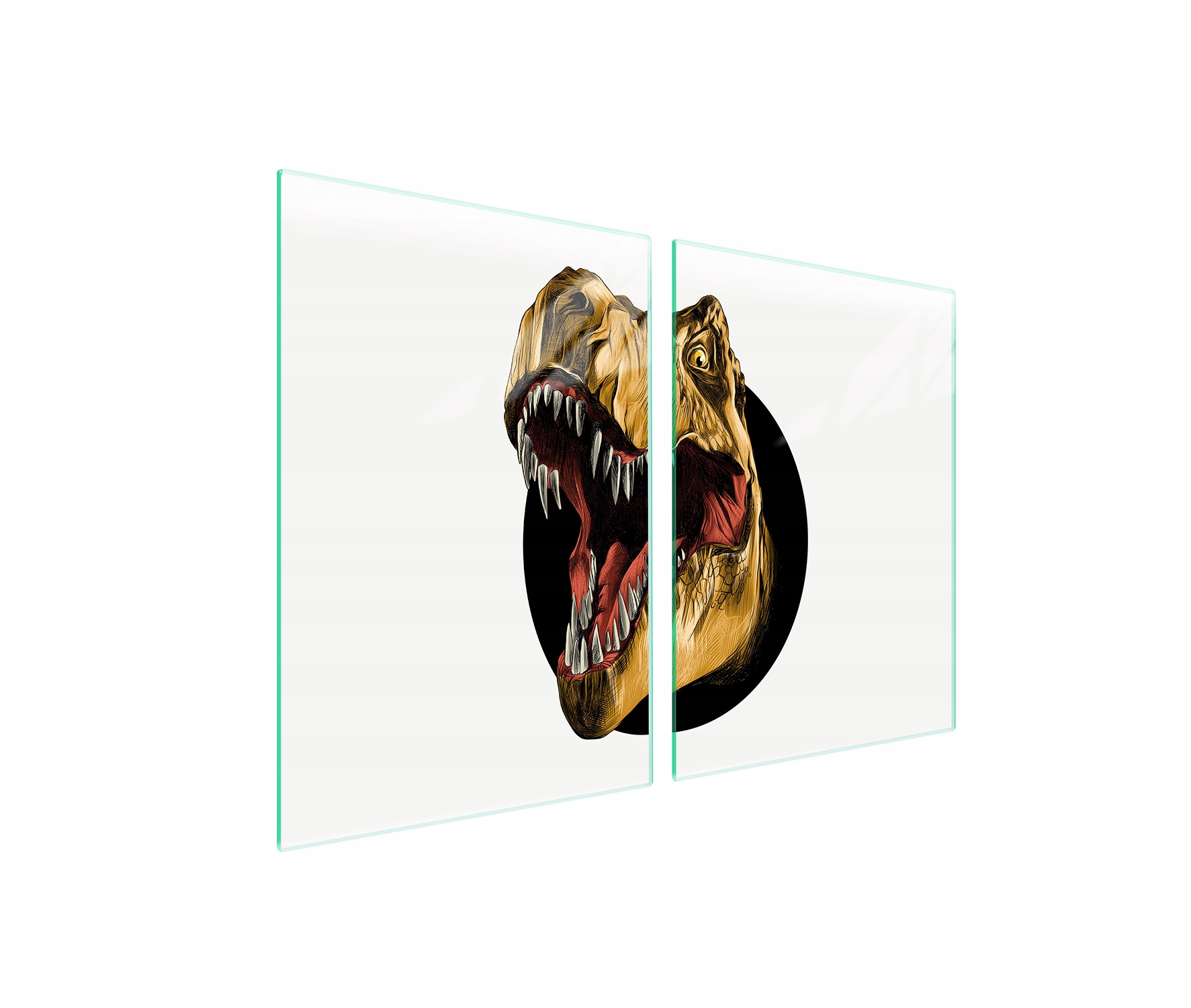 Skleněná Ochranná Deska Do Kuchyně 2x45x52 Dinosaurus Tvrzené Sklo