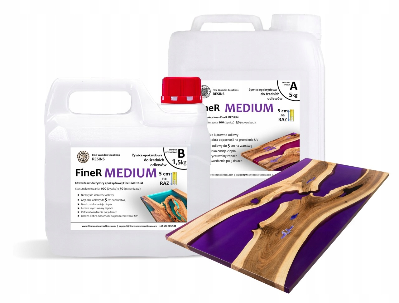 Epoxidová odlévací pryskyřice do 5 cm 1,3 kg, FineR Medium