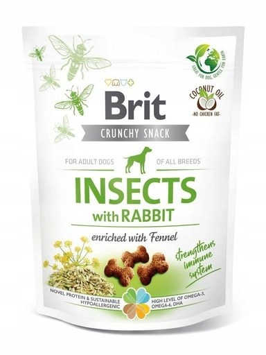 4x Brit Care Dog Crunchy Cracker Hmyz s králíkem 200g