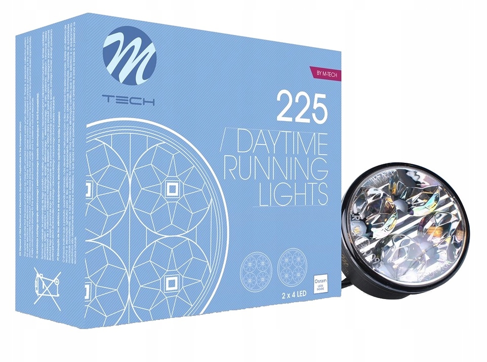 

Drl Światła dzienne okrągłe 800lumen Osram Led 225