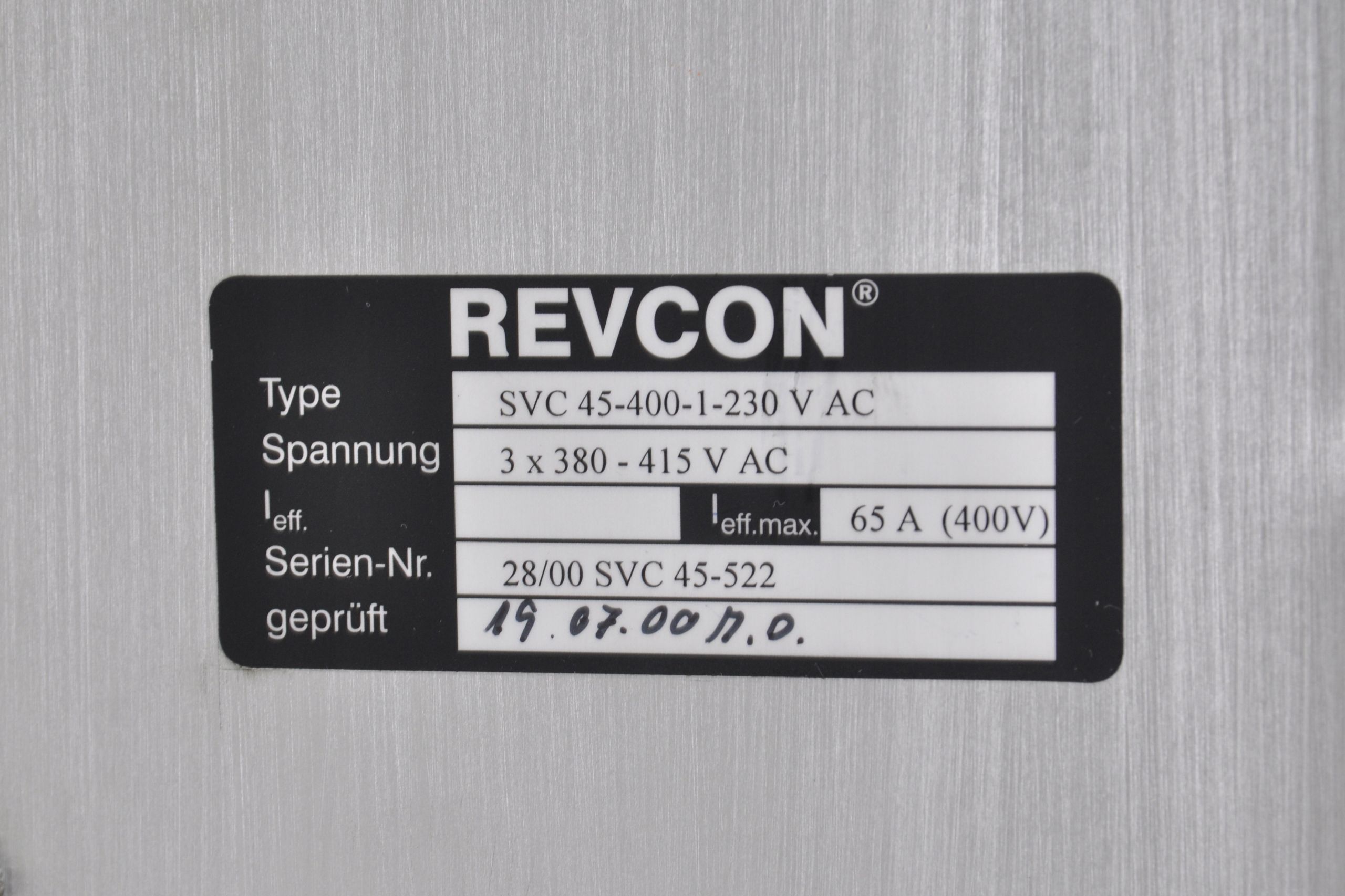 REVCON power feedback unit SVC 45-400-1-230 V AC Marka inny