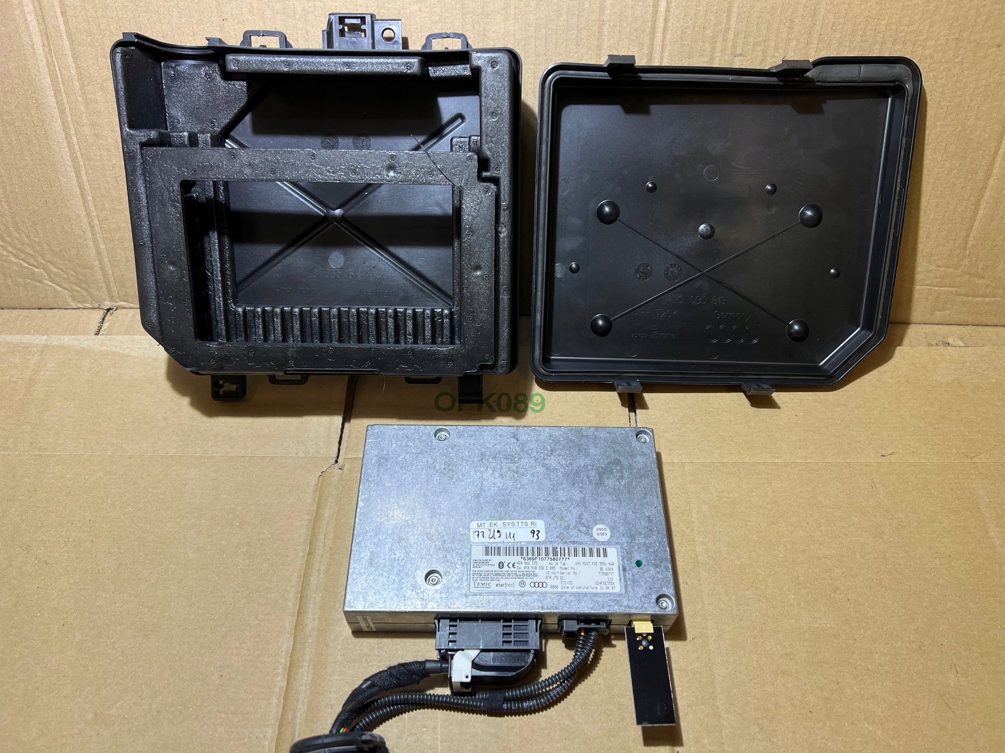 AUDI Q7 4L modul Bedienteil BLUETOOTH 4E0862335 4F0910336E