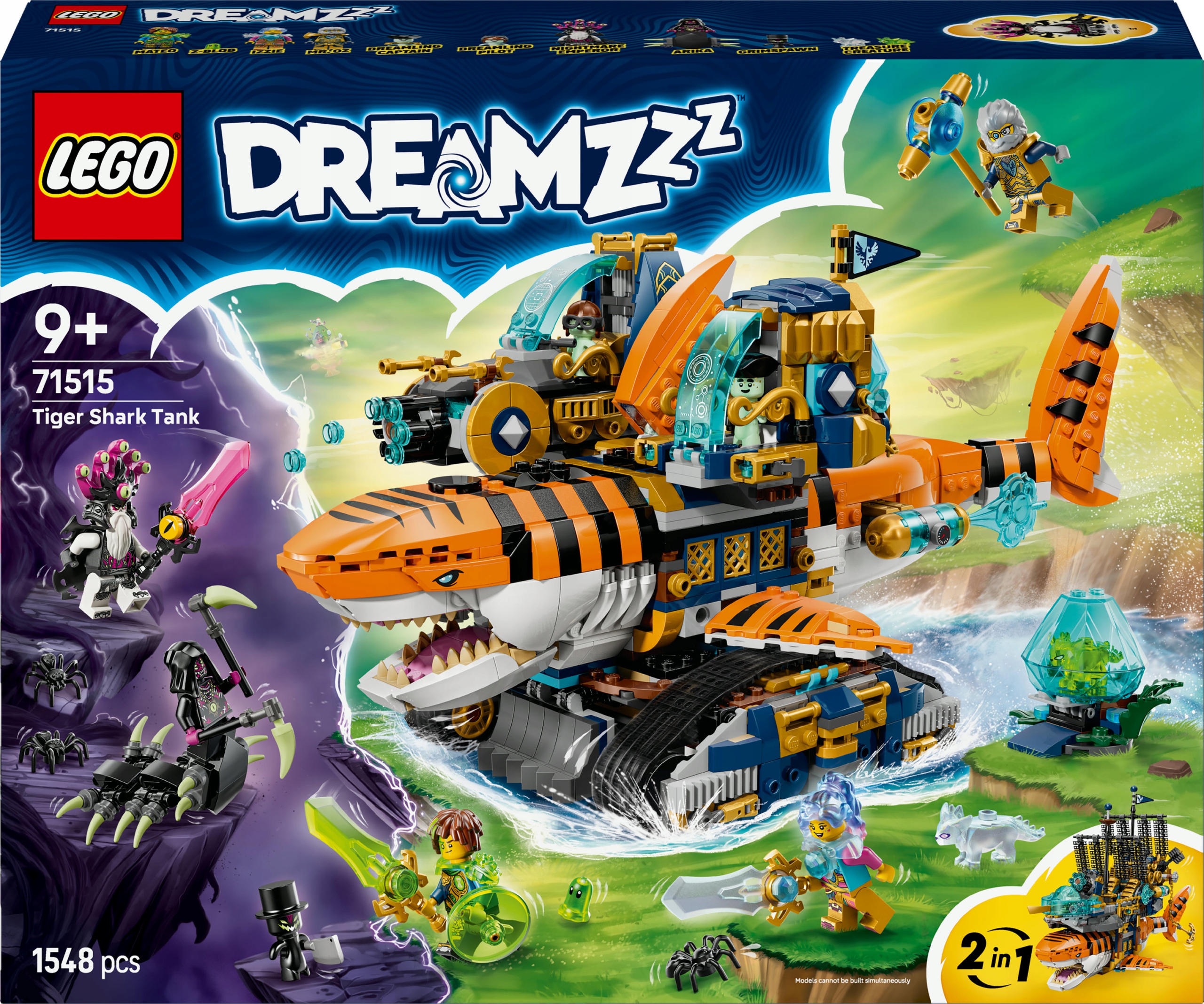Lego DREAMZzz Rekinoczołg tygrysi 71515