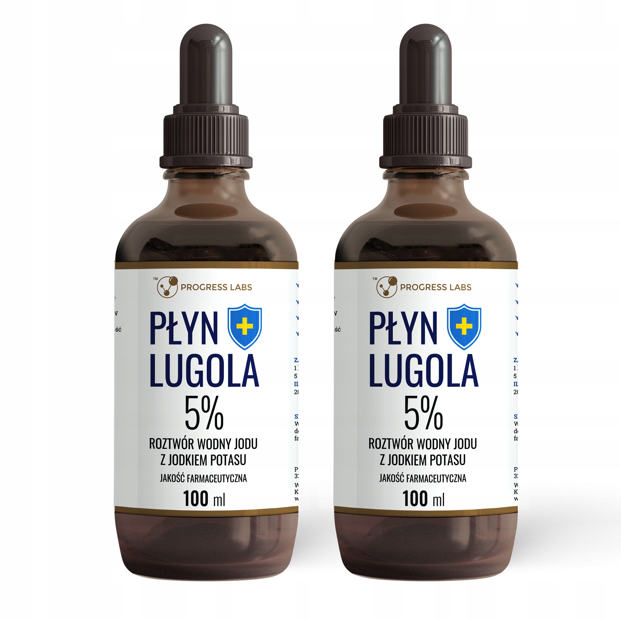 

Płyn Lugola 5% Jod Czysty jod jodek potasu 2x100ml
