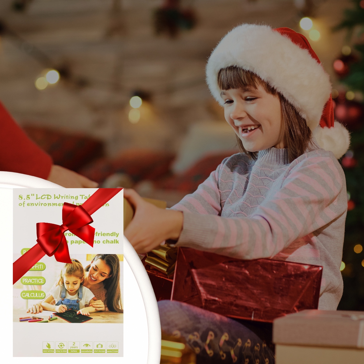 TABLET GRAFICZNY 8,5 CALA DO RYSOWANIA ZNIKOPIS TABLICA CZERWONY PREZENT Kolor dominujący odcienie czerwieni