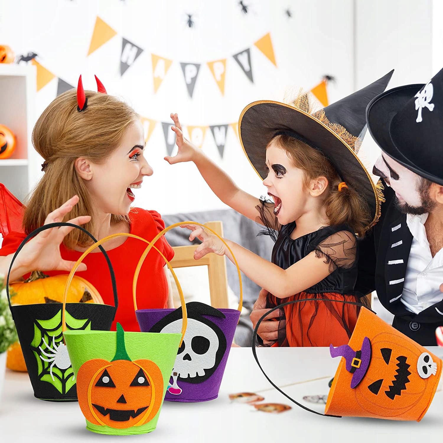 WIADERKO NA CUKIERKI SŁODYCZE HALLOWEEN ZIELONE Kod producenta WORECZEK WZORY