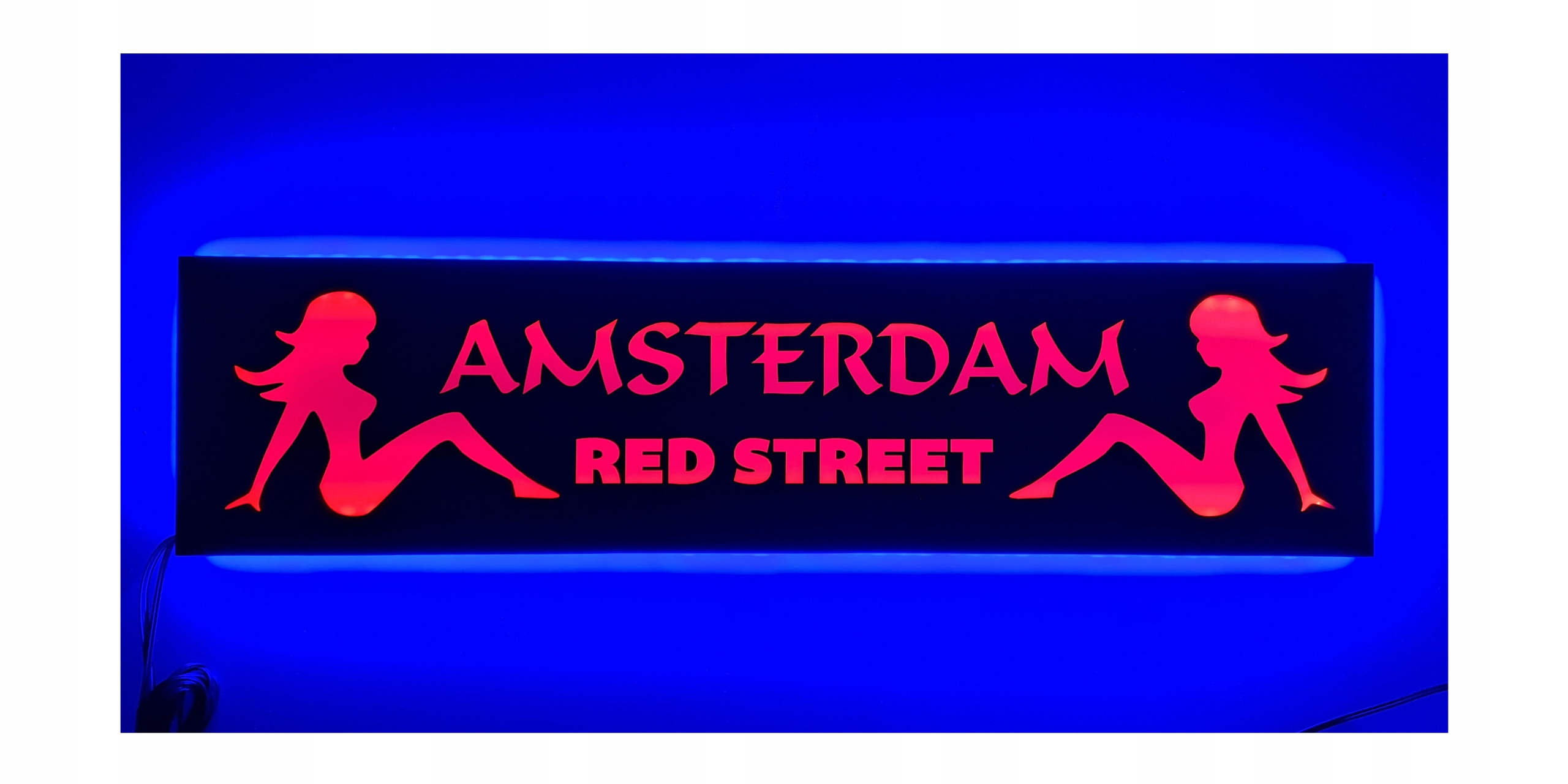 Led tabuľa Amsterdam Red Street nad posteľ s podsvietením kabíny Tir Lkw