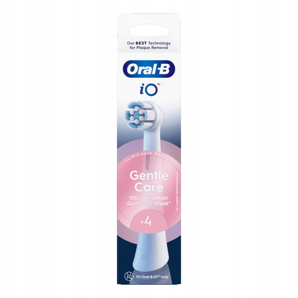 Oral-B iO Gentle Care Oryginalne końcówki do szczoteczek, 4 sztuki