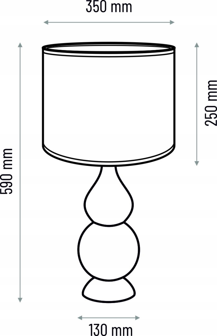 Stolová lampa Shisha čierna