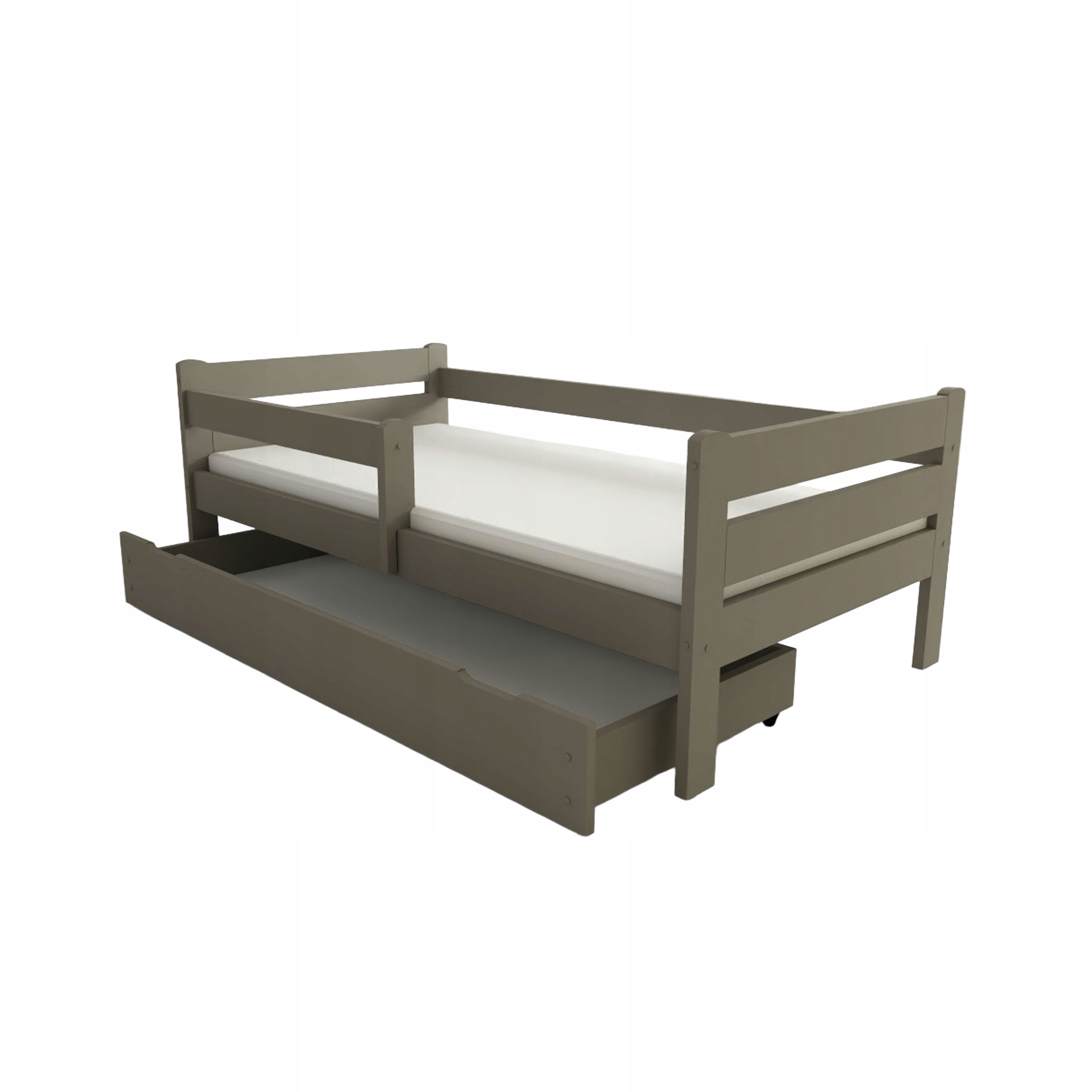 Dětská Postel Edi 80x180 Dřevěná Šedá Se Zásuvkou Rošt Bonus