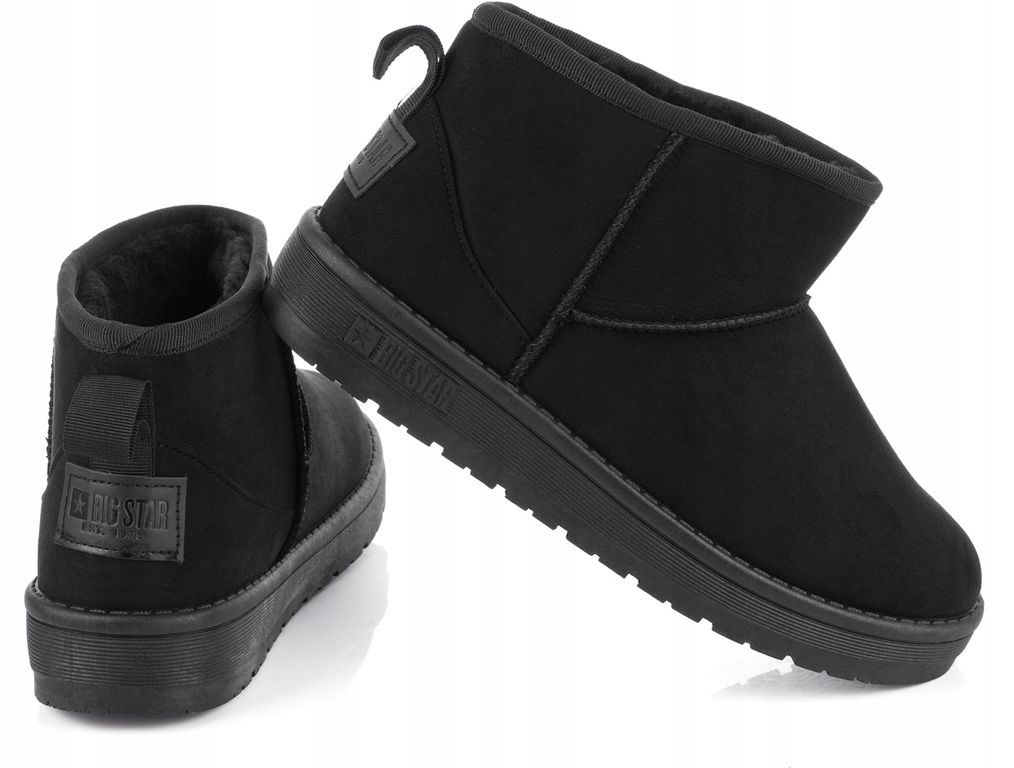 BIG STAR BUTY BOTKI ŚNIEGOWCE OCIEPLANE FUTERKIEM DAMSKIE CZARNE r. 37 Model buty botki ocieplane czarne