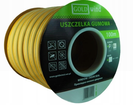 USZCZELKA DO OKIEN DRZWI PROFIL P BIAŁA ROLKA 100 M.