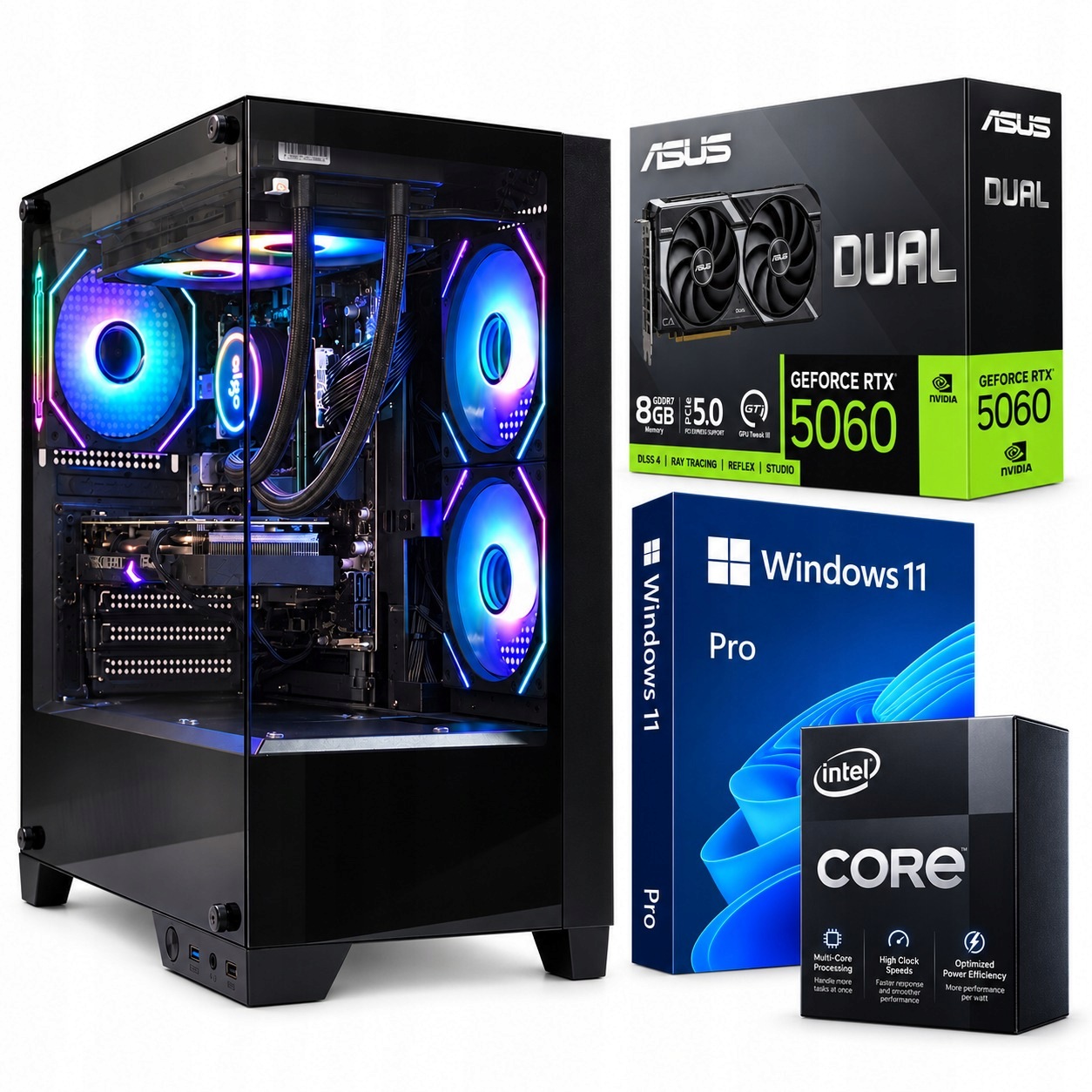 Počítač Adronix Elysium |I7|RTX 5060|32GB|1TB SSD|WIN11PRO Argb