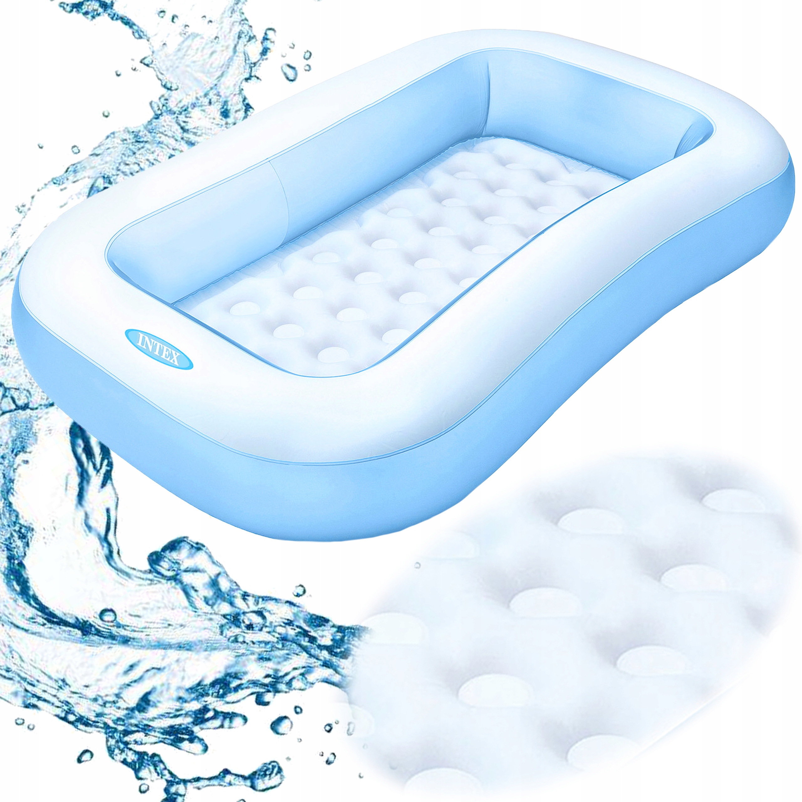 Duży Brodzik Dmuchany Basen Dla Dzieci Basenik Ogrodowy Intex 166 x 100 cm