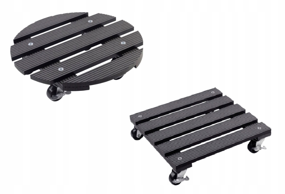 CZARNY STOJAK MOBILNY POD DONICĘ KÓŁKA Z BLOKADA WOZEK DO TRANSPORTU