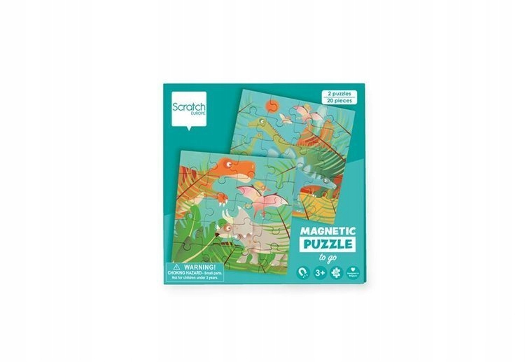 Puzzle Magnetyczne Książka Podróżna Dino 40 el. EAN (GTIN) 5414561811510