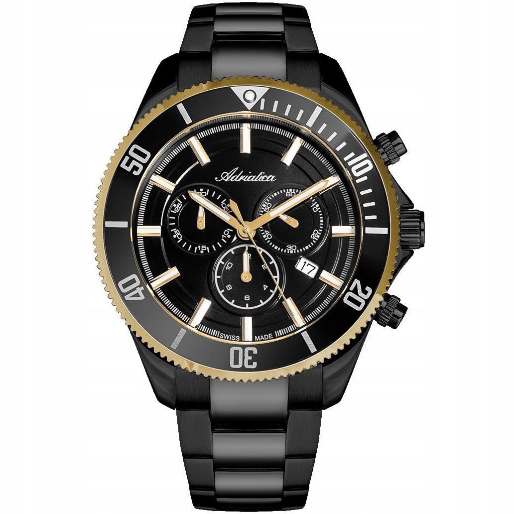 Pánské Hodinky Adriatica A1139.B114CHN, černý náramek