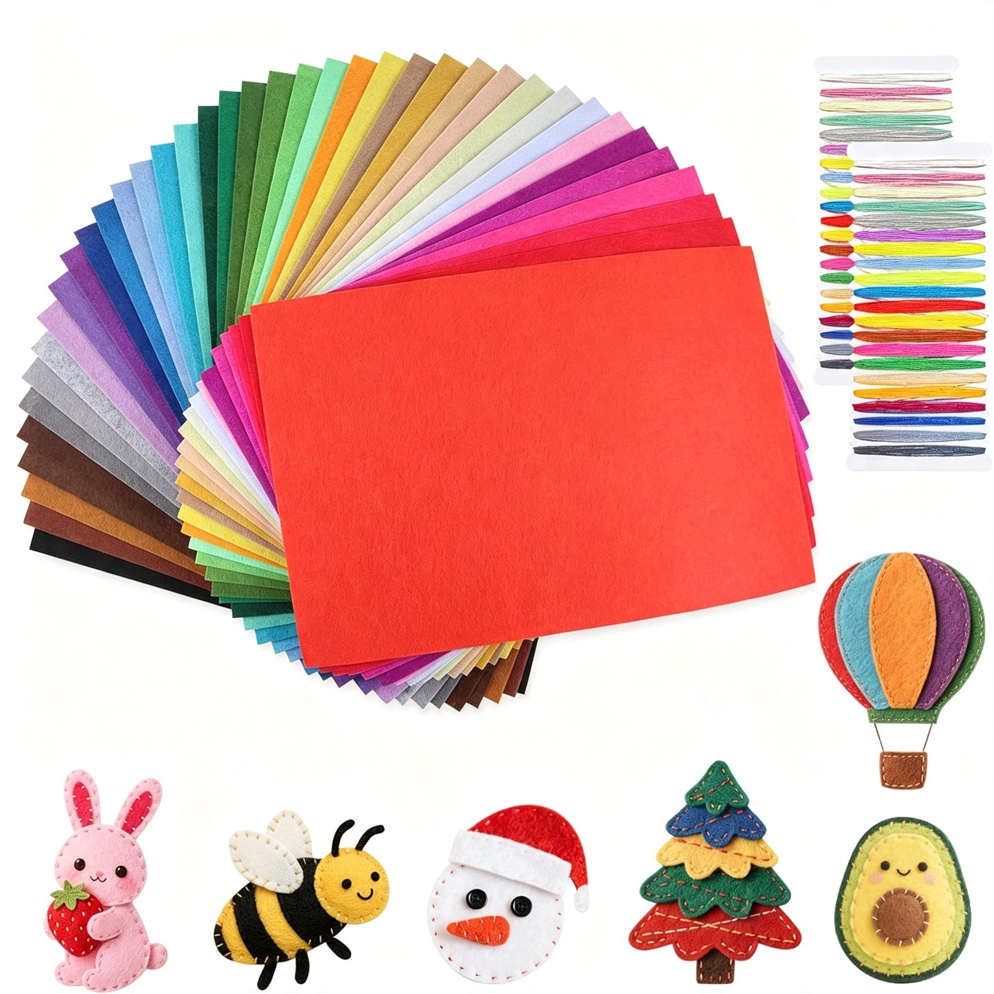 List Plst Dekorativní V Barvách Měkký Pro Diy Pro Dítě 20X30 CM 80 Ks