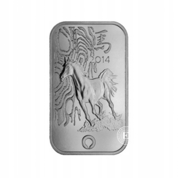Sztabka srebra 1 oz Lunar Rok Konia Rand Refinery 2014 rok