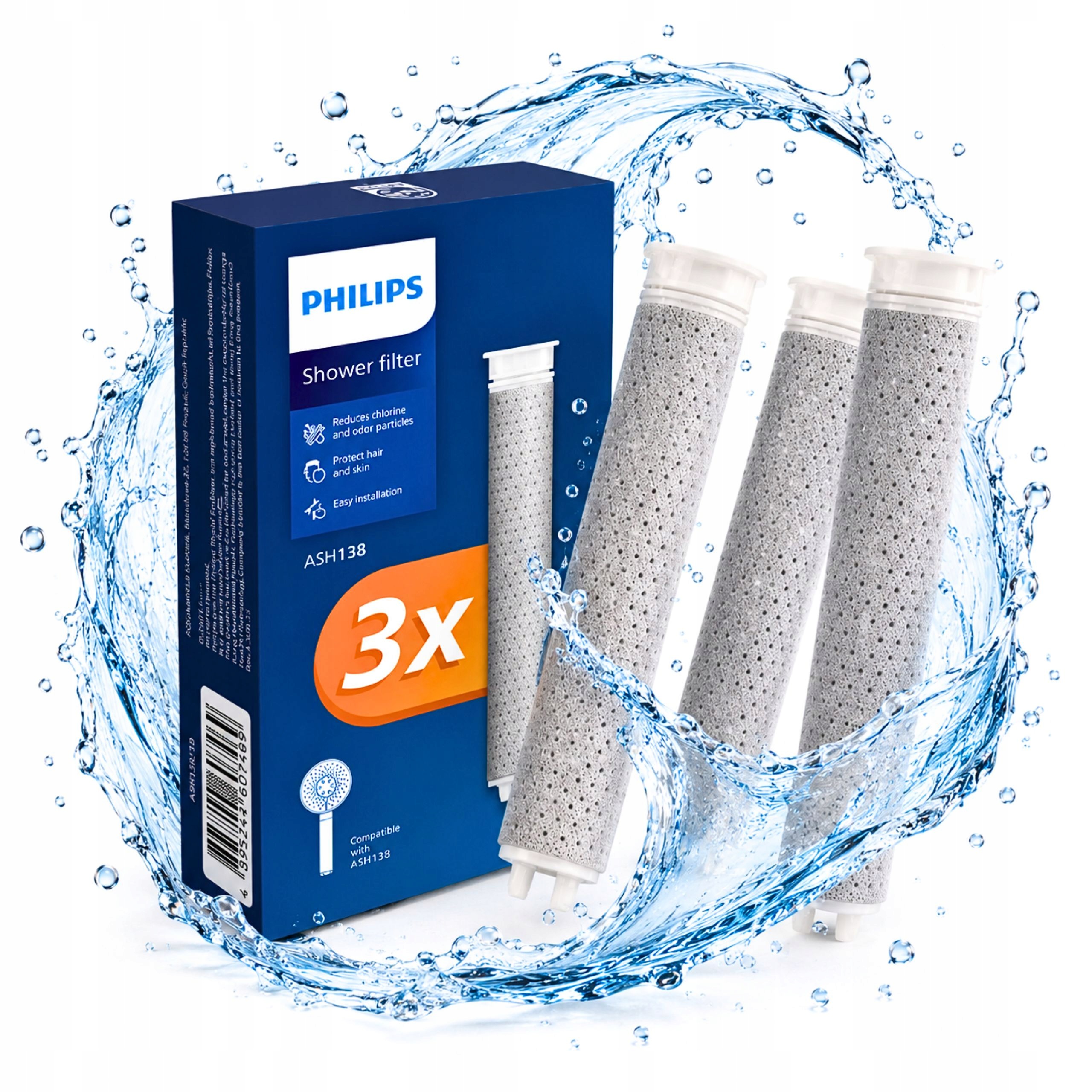 Sada vyměnitelných vložek Philips ASH138 pro sprchový filtr ASH1516CH