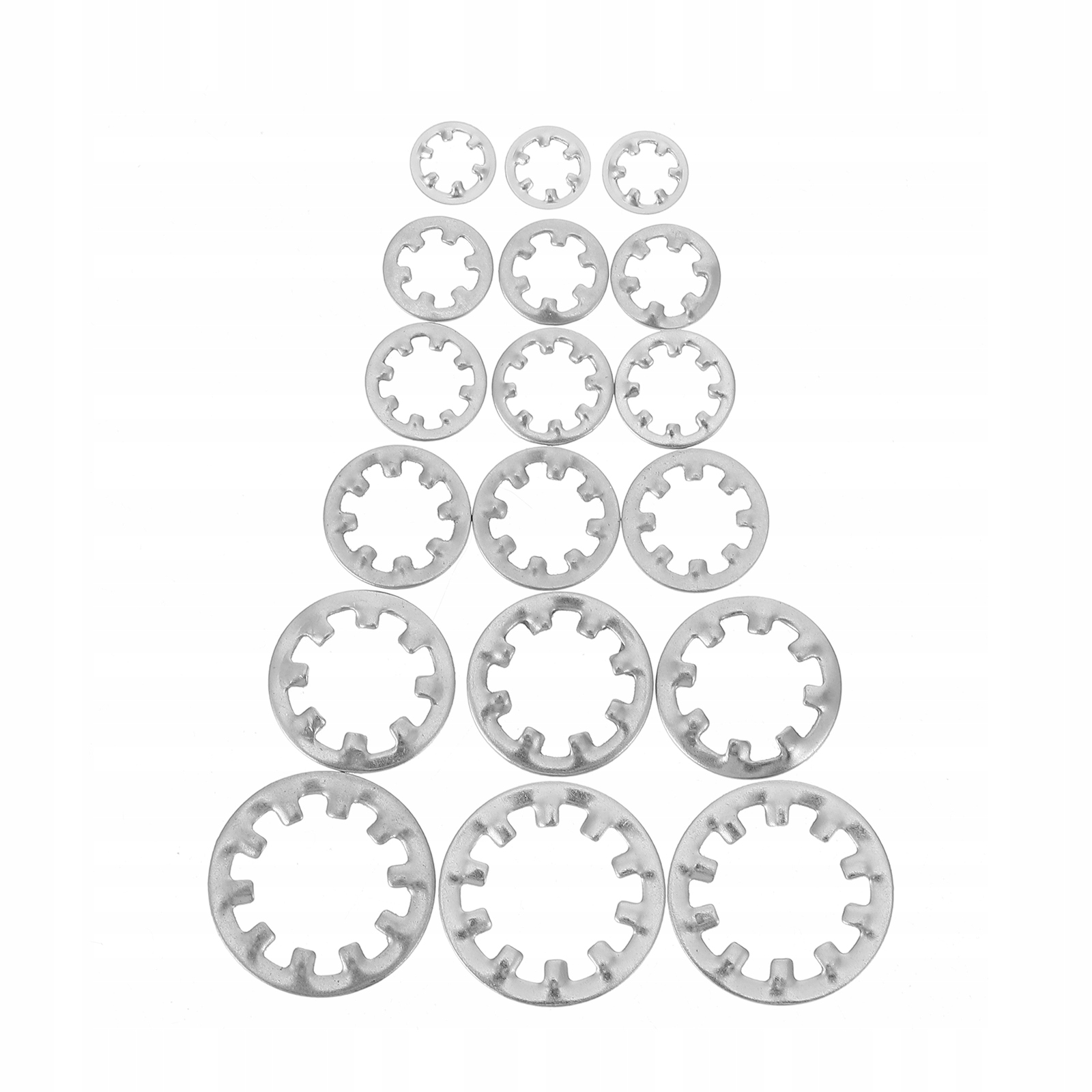 НАБОР 300 ШТ. СТОПОРНЫЕ ШАЙБЫ С ВНУТРЕННИМИ ЗУБЬЯМИ